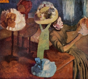Bei der Putzmacherin nach Degas